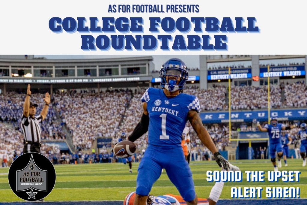 Sound the Upset Alert Siren!

This week: Dan & Jordan fly solo! The guys review Army's loss, Navy's big win, and whatever happened to Air Force. Plus, we have a million more changes to the Top 25, big games this week for the Squids and Zoomies, and a BUNCH of games of the week.  

Will Jordan buy the beer at Army-Navy, friends? It's looking that way.