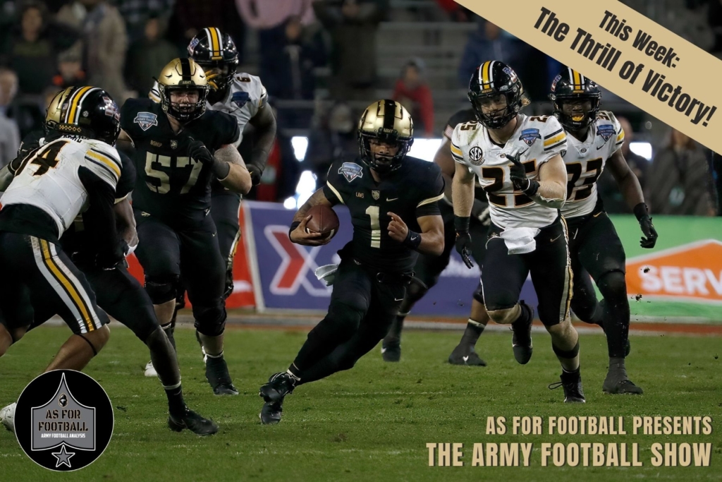 Army  gets a MONSTER win in the Armed Forces Bowl.

This week: the guys break down the big win over Mizzou, talk through what worked and why, and debate who was the true hero of the game. Then we're onto the Good, the Bad, and the Ugly, and a few final thoughts before transitioning to a year-end service academy round-up, followed by our takes on the College Football National Championship. Does Cincy have a chance against 'Bama, and can John Harbaugh's blue pants make a statement against Georgia?

It's our last show of 2021, friends, and it's a combined Army Football Show / College Football Roundtable. You don't want to miss it.