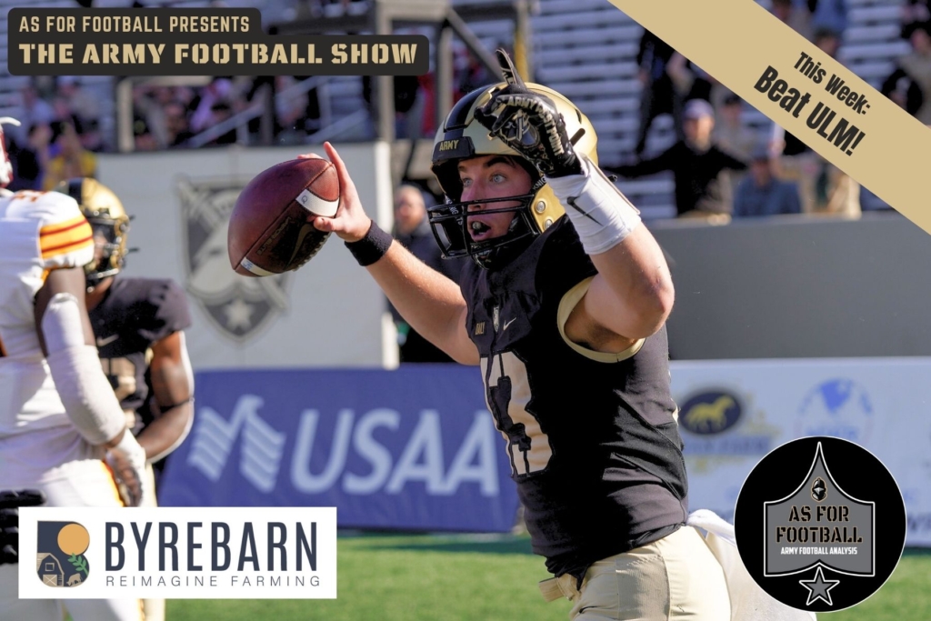 This week: Army Football has its first game of the season on the road at ULM. We break it all down and tell you what to watch this weekend. Plus, we take your questions about the new offense, discuss the defense and the betting line, and wonder what the impact of Louisiana weather will be on a New York team. Finally, will the Firstie Club support a Go Fund Me to turn Danno's house into an alpaca farm?

It's a can't miss show this week!

Go Army! Beat ULM!