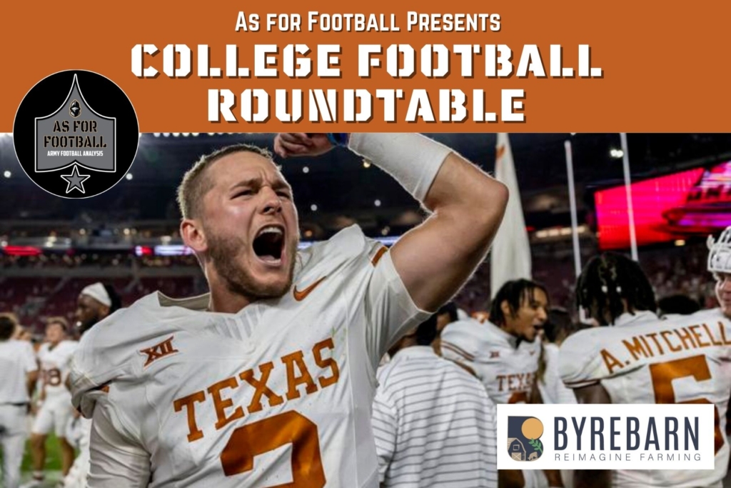 Texas didn't just beat 'Bama, they *smoked* 'em. Are we seeing a changing of the guard in college football?

This week: the guys talk about all the big games this past week, run through the service academy results, and wonder if Coach Nick Saban has finally lost it at Alabama. Then they run through the Week 3 games and give their patented Locks of the Week.

Army and Navy both have big prime time games. Let's goooo!