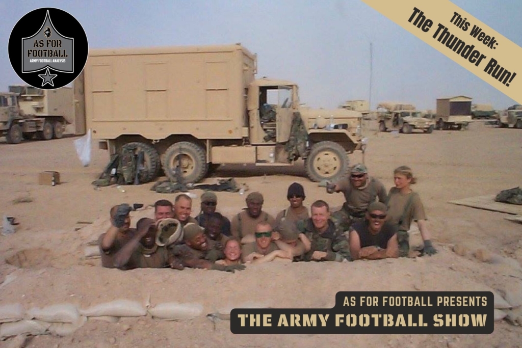 This week: long-time patron and friend of the show COL Ray Kimball, US Army (Ret.) joins us to talk about his career, the 3rd Infantry Division, and his part in the Invasion of Iraq and the Thunder Run.

This is a great show and a truly unique opportunity. You won't want to miss is.

Go Army! Beat Navy!!!