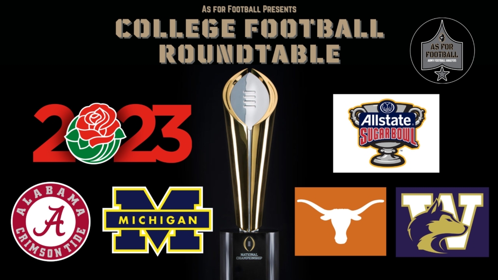 There are a ton of college football bowl games but just four teams still playing for a championship.

This week: it's the second-to-last episode of the season! We talk about the games we've watched and the impact that the portal and coaching carousel have had on bowl season. 

Then we're on to the Playoff.

Can Michigan get over the hump against Bama? Is Texas truly back? We go deep and tell you what to watch in next week's College Football Playoff contests.
