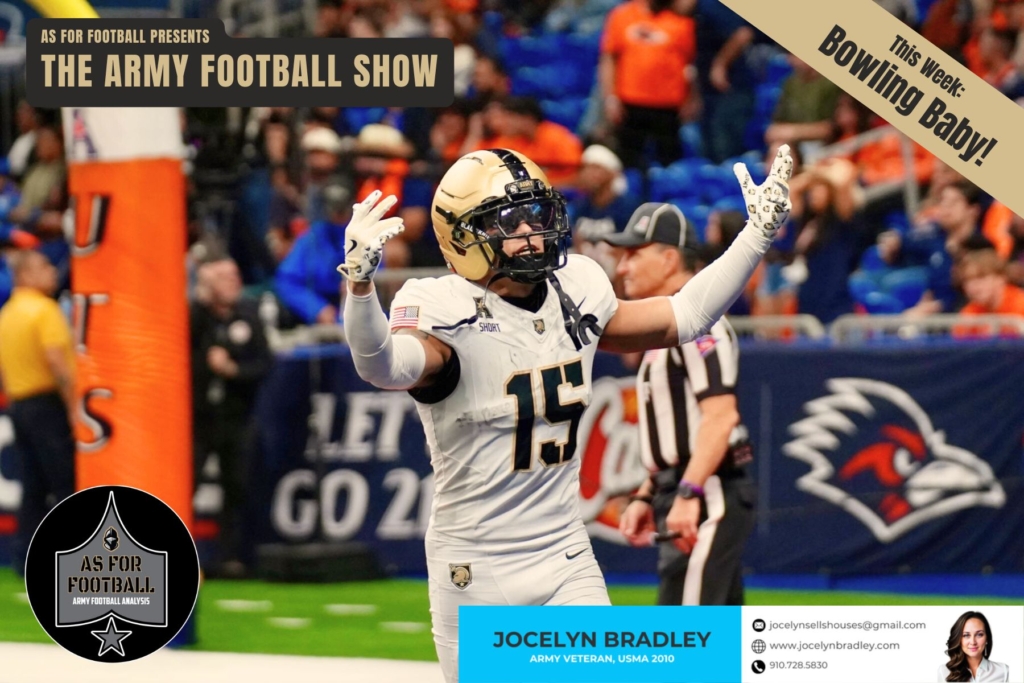 Army got a big win in San Antonio to close the season bowl-eligible and head into Army-navy with some real momentum. 

This week, we talk about the big win over UTSA, hand out our Weekly Awards, and speculate on then let Omar speculate at length about bowl destinations. We then preview the American Conference Championship Game and talk through some of the coaching chaos hitting the conference. 

We close with a little Fact or Fiction and a quick dip into the Mailbag.

It's BEAT NAVY Season, people.

Go Army! BEAT Navy!!!